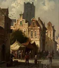 Adrianus Eversen (1818 1897)   Drukke markdag   2