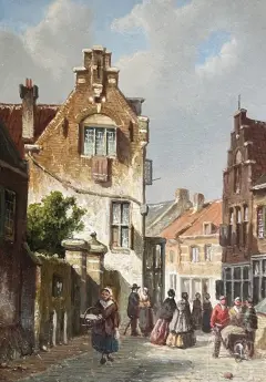 Adrianus Eversen (1818 1897)   Straatgezicht   1