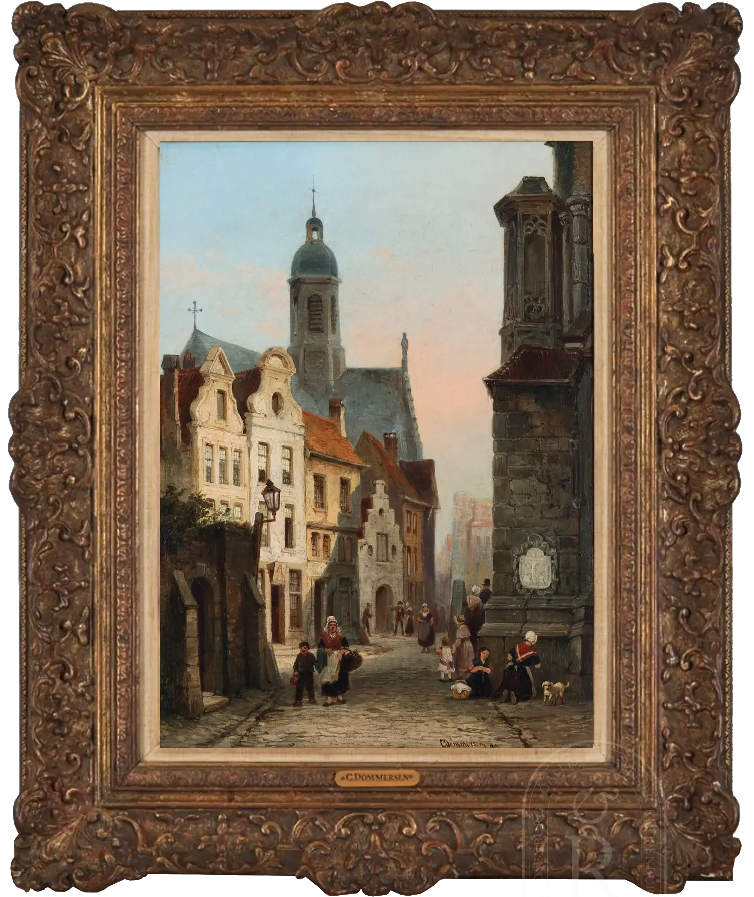 Cornelius christian dommersen 1842 1928 gezicht op stadscentrum 1